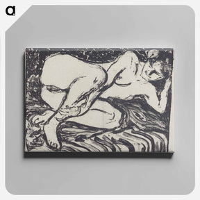 アートパネル-Reclining Nude - エルンスト ルートヴィヒ キルヒナー Canvas.