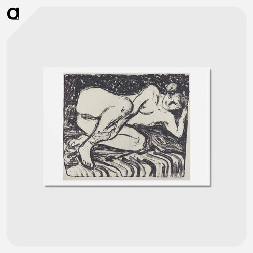 Reclining Nude - エルンスト ルートヴィヒ キルヒナー Postcard.