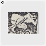 アートポストカード-Reclining Nude - エルンスト ルートヴィヒ キルヒナー Postcard.