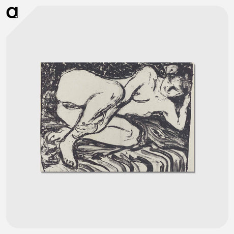 アートポストカード-Reclining Nude - エルンスト ルートヴィヒ キルヒナー Postcard.