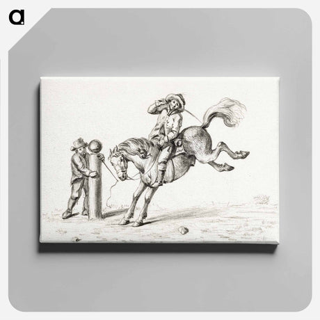 アートパネル-Taming a horse - ジャン ベルナール Canvas.