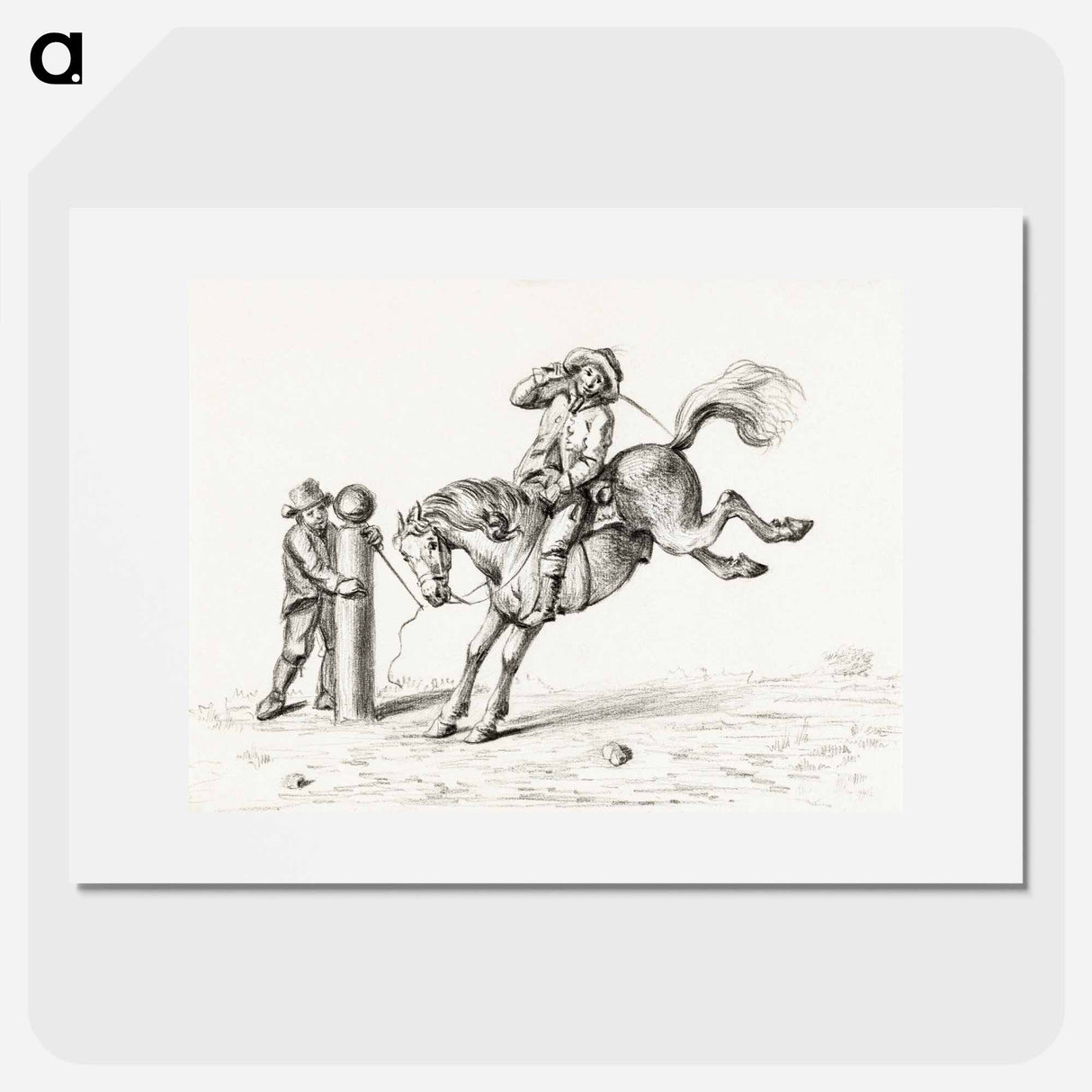 Taming a horse - Jean Bernard Poster.