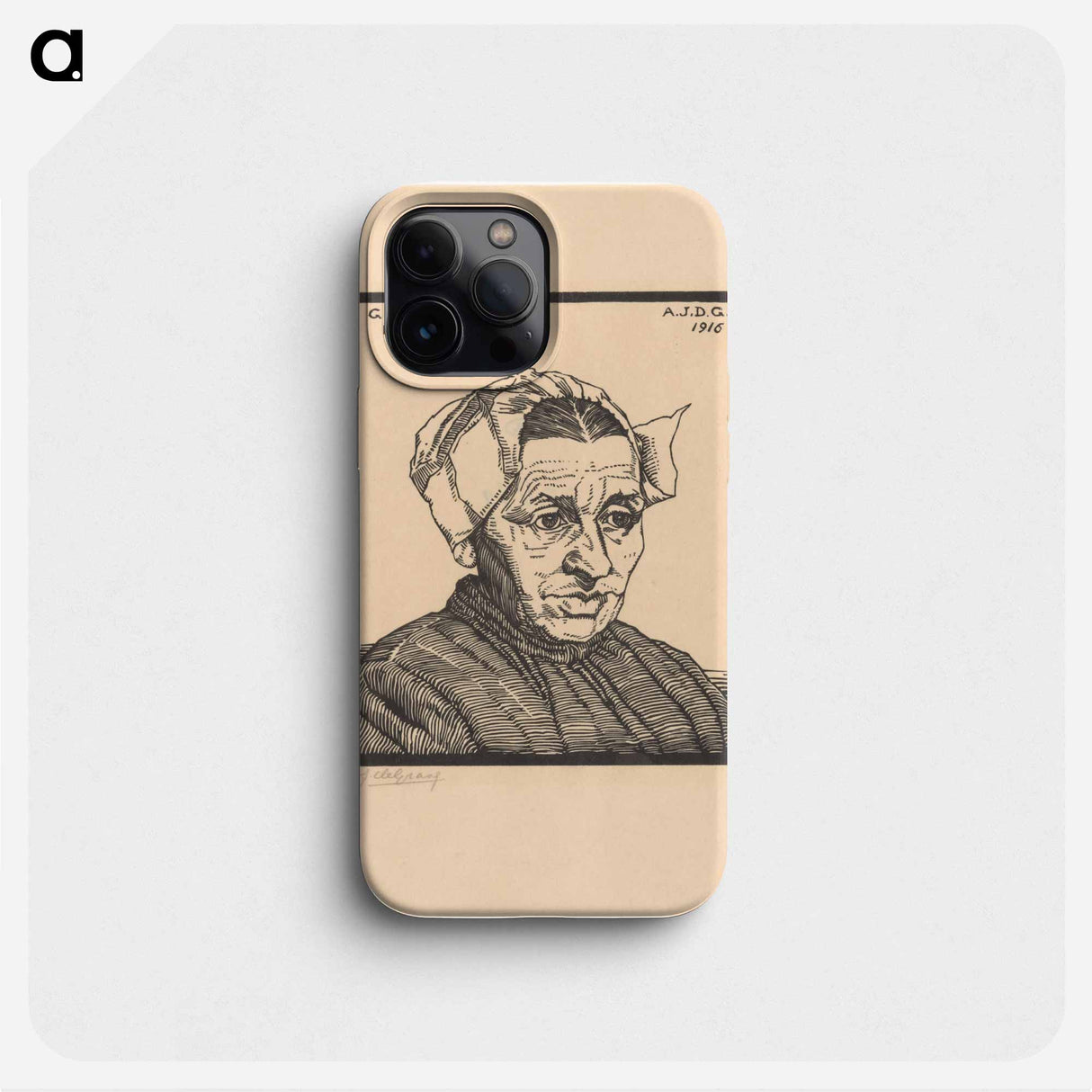 Portret van Geertje Kuijer - ジュリー デ グラーグ Phone Case.