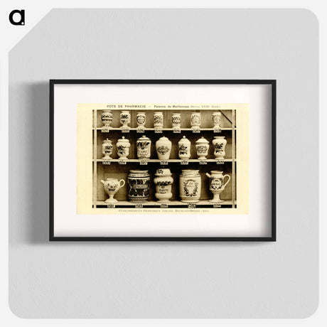 アートポスター-Pharmacy Jars: Earthenware from Meillonnas Bresse
 - 国立医学図書館 Poster.
