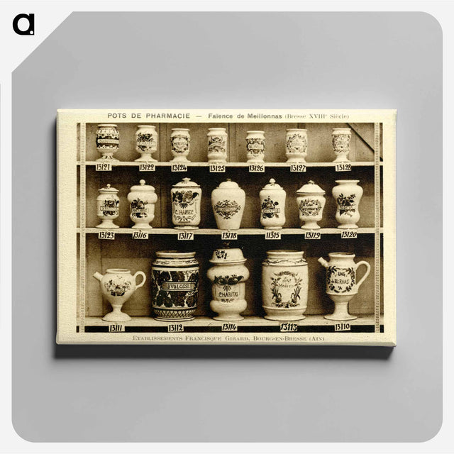アートパネル-Pharmacy Jars: Earthenware from Meillonnas Bresse
 - 国立医学図書館 Canvas.