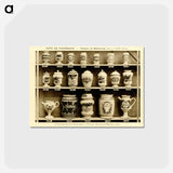 アートポストカード-Pharmacy Jars: Earthenware from Meillonnas Bresse
 - 国立医学図書館 Postcard.