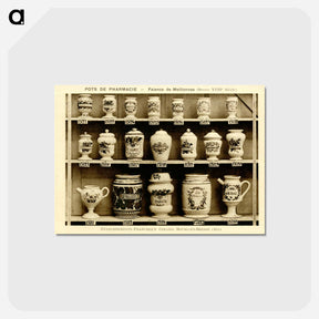 アートポストカード-Pharmacy Jars: Earthenware from Meillonnas Bresse
 - 国立医学図書館 Postcard.