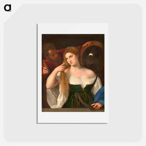 アートポストカード-Portrait of a Woman at her Toilet - ティツィアーノ ヴェチェッリオ Postcard.