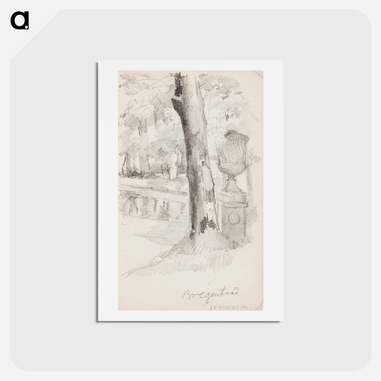 アートポストカード-(unknown)part of a sketchbook - アルバート エーデルフェルト Postcard.