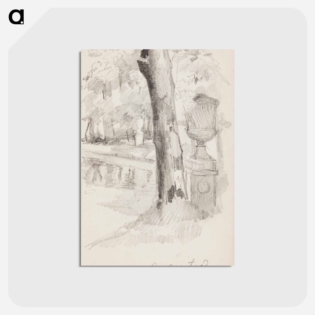アートポストカード-(unknown)part of a sketchbook - アルバート エーデルフェルト Postcard.