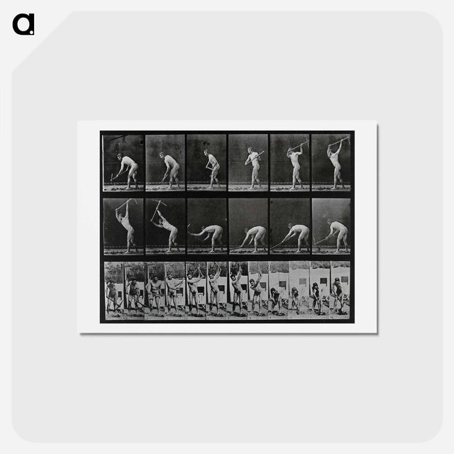 アートポストカード-Man with Pickaxe
 - エドワード マイブリッジ Postcard.