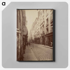 アートパネル-Les Maisons de la rue Grenier St. Lazare 4, 6, 8
 - ウジェーヌ アジェ Canvas.