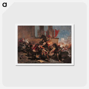 アートポストカード-The rape of Sabine women - ウジェーヌ ドラクロワ Postcard.