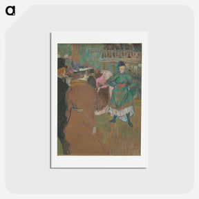 アートポストカード-Quadrille at the Moulin Rouge - アンリ ド トゥールーズ ロートレック Postcard.