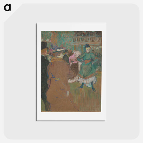 アートポストカード-Quadrille at the Moulin Rouge - アンリ ド トゥールーズ ロートレック Postcard.