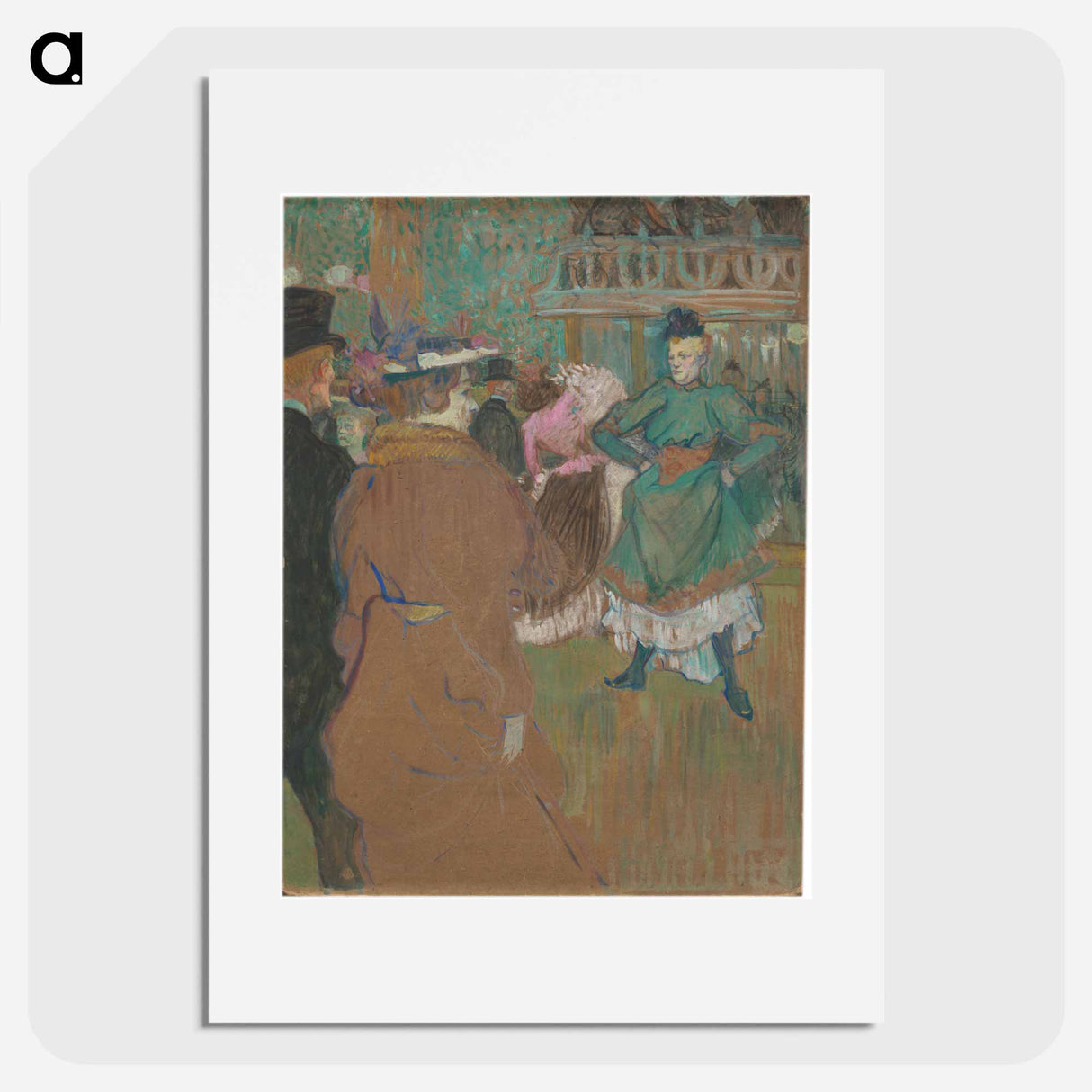 Quadrille at the Moulin Rouge - Henri de Toulouse-Lautrec Poster.