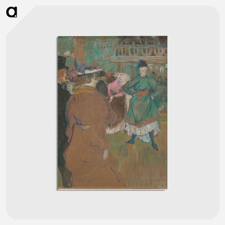 アートポストカード-Quadrille at the Moulin Rouge - アンリ ド トゥールーズ ロートレック Postcard.