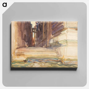 アートパネル-The Calle della Rosa with the Monte di Pietà, Venice - ジョン シンガー サージェント Canvas.