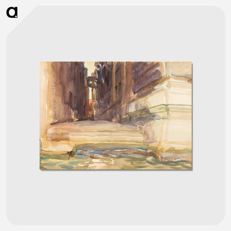 アートポストカード-The Calle della Rosa with the Monte di Pietà, Venice - ジョン シンガー サージェント Postcard.