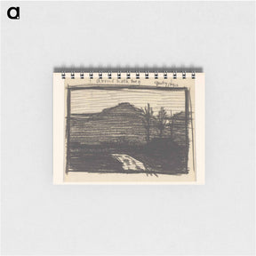 アートメモ帳-Landschap met bomen en weg - ユリー デ フラーハ Memo.
