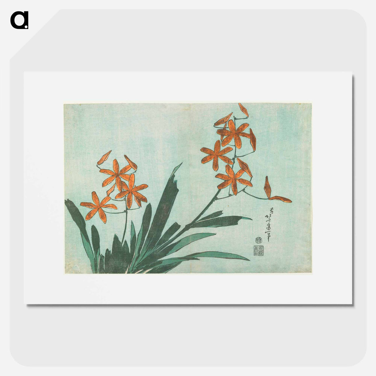 Blackberry Lily - Katsushika Hokusai Poster.