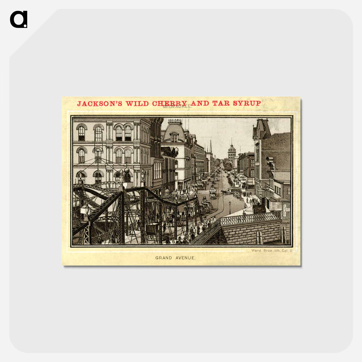 アートポストカード-Wild Cherry and Tar Syrup Advertisement
 - 国立医学図書館 Postcard.