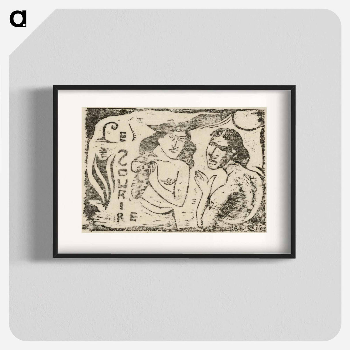 アートポスター-Two Women Chattering - ポール ゴーギャン Poster.