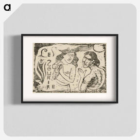 アートポスター-Two Women Chattering - ポール ゴーギャン Poster.