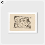 アートポストカード-Two Women Chattering - ポール ゴーギャン Postcard.