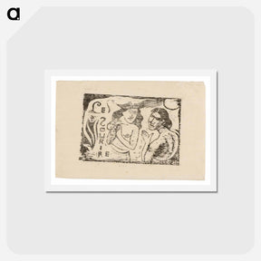 アートポストカード-Two Women Chattering - ポール ゴーギャン Postcard.