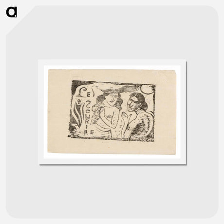 アートポストカード-Two Women Chattering - ポール ゴーギャン Postcard.