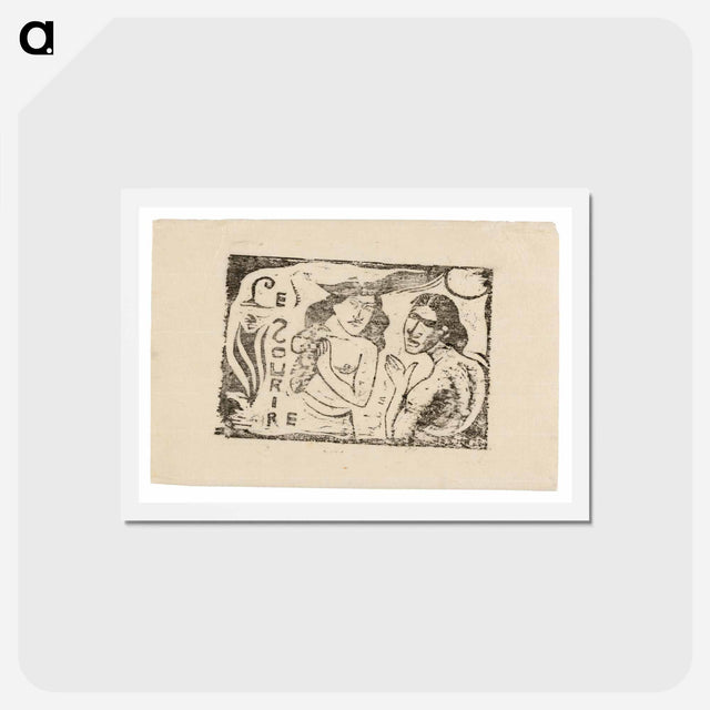 アートポストカード-Two Women Chattering - ポール ゴーギャン Postcard.