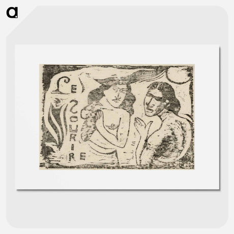 アートポスター-Two Women Chattering - ポール ゴーギャン Poster.