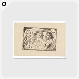 アートポストカード-Two Women Chattering - ポール ゴーギャン Postcard.