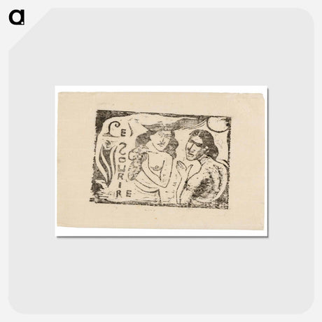 アートポストカード-Two Women Chattering - ポール ゴーギャン Postcard.