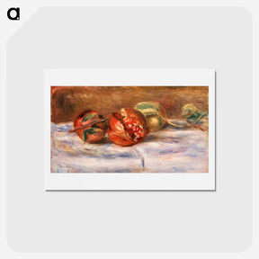 アートポストカード-Pomegranates (Grenades) - ピエール オーギュスト ルノワール Postcard.