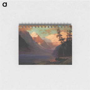 アートメモ帳-Evening Glow, Lake Louise - アルバート ビアスタット Memo.