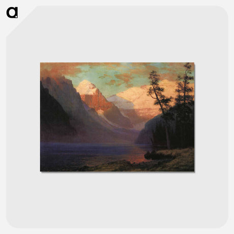 アートポストカード-Evening Glow, Lake Louise - アルバート ビアスタット Postcard.