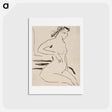 アートポストカード-Female Nude Seated - エルンスト ルートヴィヒ キルヒナー Postcard.