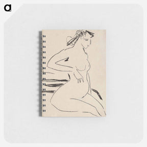 アートメモ帳-Female Nude Seated - エルンスト ルートヴィヒ キルヒナー Memo.