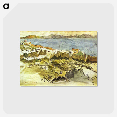 アートポストカード-Bay of Tangier in Morocco - ウジェーヌ ドラクロワ Postcard.