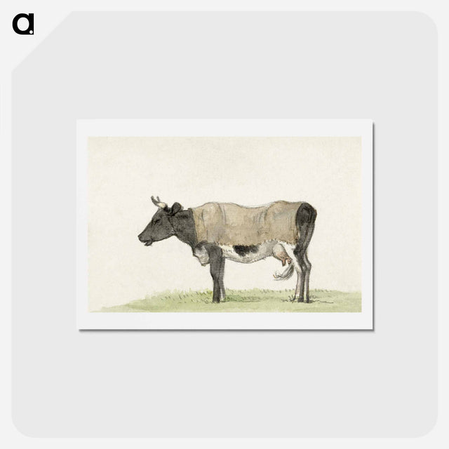 アートポストカード-Standing cow with blanket - ジャン ベルナール Postcard.