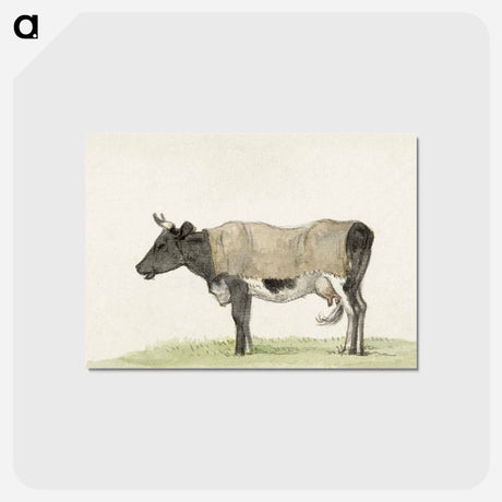 アートポストカード-Standing cow with blanket - ジャン ベルナール Postcard.