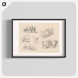 Studies of Cattle - ジョン シンガー サージェント Poster.
