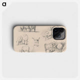 Studies of Cattle - ジョン シンガー サージェント Phone Case.