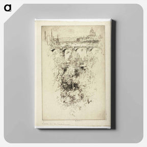 アートパネル-Over Waterloo Bridge, Church and Work
 - ジョセフ ペネル Canvas.