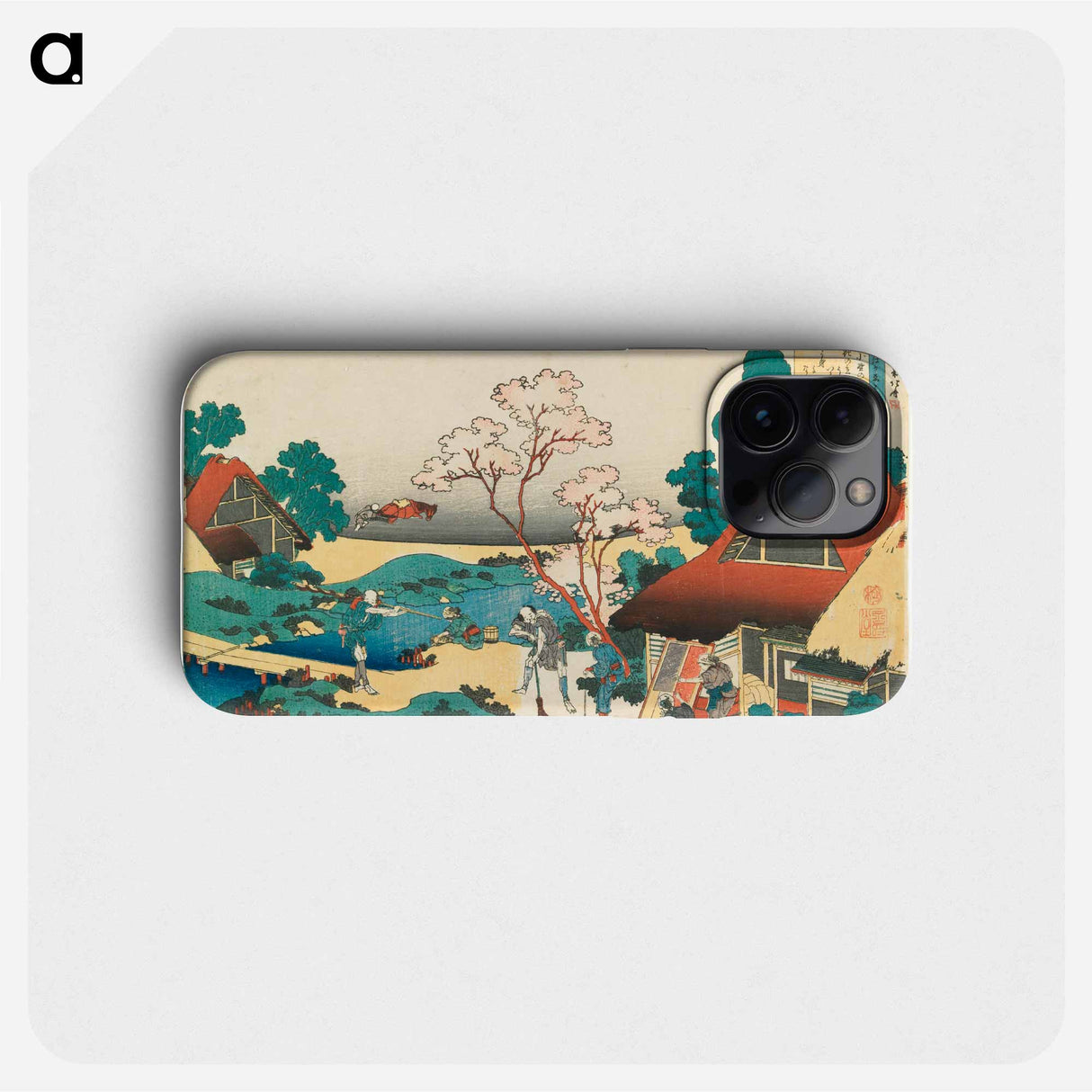 Poem by Ono no Komachi - Katsushika Hokusai Phone Case.