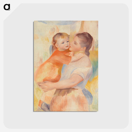 アートポストカード-Washerwoman and Child - ピエール オーギュスト ルノワール Postcard.