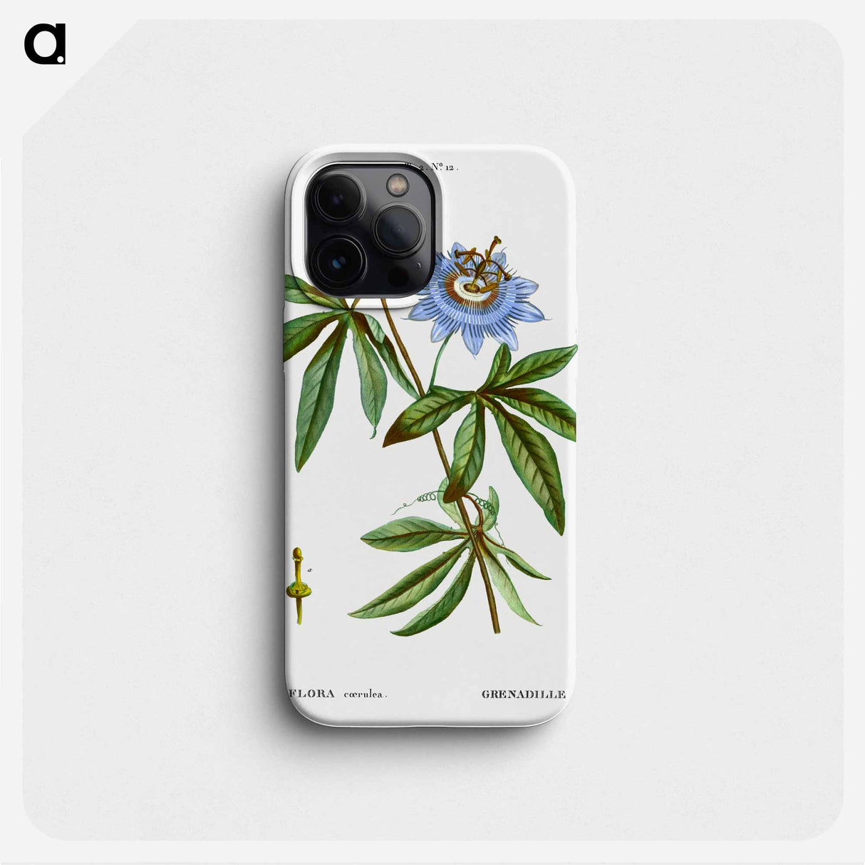 Blue passionflower - Pierre Joseph Redouté Phone Case.