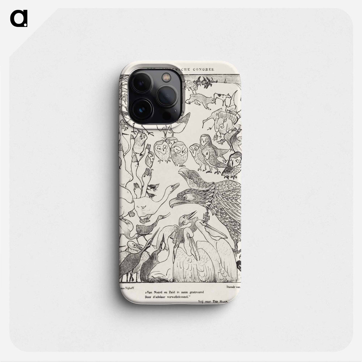 Tweekoppige adelaar omringd door vogels - Theo van Hoytema Phone Case.